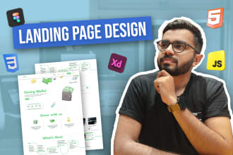 create a professional saas landing page and dashboard design