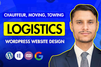 design logistics website, freight, towing, moving company, chauffeur website