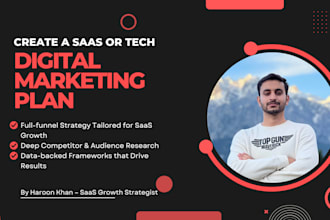create a digital marketing strategy for saas startup business
