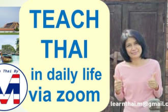 teach you thai in daily life, easy and fun via zoom