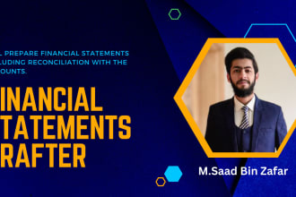 make and draft balance sheets and financial statements