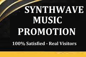 promote your synthwave music playlist with quality work