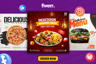 design eyecatching food social media post design