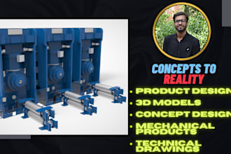 create 3d models, mechanical and product designs in solidworks