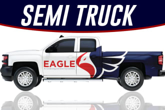 design  professional semi truck wrap, vehicle wrap,trailer semi truck wrap