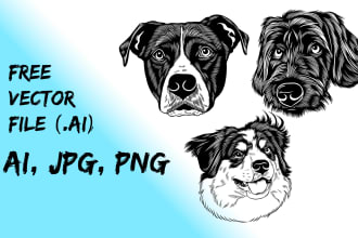 draw your animal photo in to black and white with my style