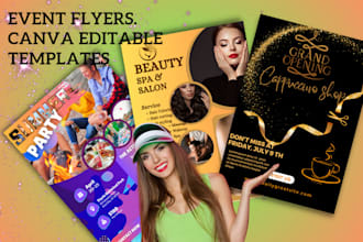 design your event flyer, business flyer,party flyer, or church flyer in canva
