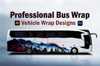 design modern and professional wrap for your bus , vehicle
