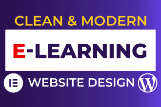 build e learning, lms website using elementor pro