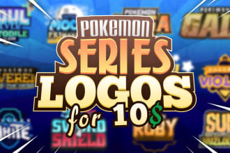 design a professional pokemon series logo for you