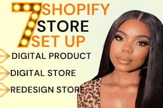 set up downloadable digital product 7 figure shopify store redesign online store