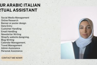 be your italian and arabic virtual assistant