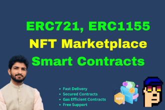 develop secure erc721, nft marketplace smart contracts