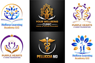 impressive nonprofit, medical, charity, wellbeing, foundation, welfare logo