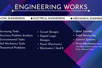 do engineering tasks related to civil, mechanical, electrical, and chemical