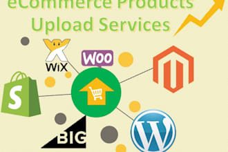upload products in magento, wordpress, shopify