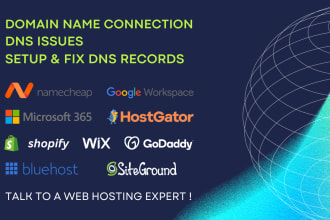 quickly connect your domain name to any website, shopify, wix, email