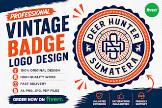 design a professional  circular round, badge, stamp, sticker, label logo