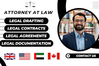 be your lawyer, draft and review your legal contracts