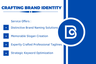 craft custom brand names, engaging slogans and  taglines