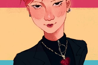 draw a character icon for pride month