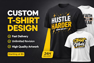design custom t shirt typography and vintage streetwear design