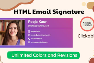 create html email signature clickable email signature
