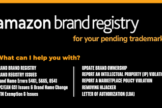 do amazon brand registry for your pending trademark and fix brand errors