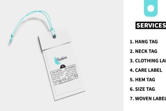 design luxury clothing tag, hang tag and clothing labels