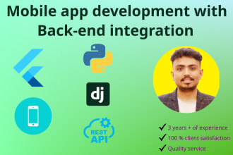 be your mobile app developer with flutter and django
