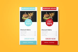 design modern door hanger and flyer or rack card