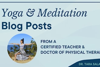 write yoga and meditation articles or blog posts