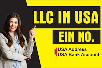 create llc in USA with ein and bank account