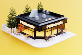 do low poly 3d design for your game