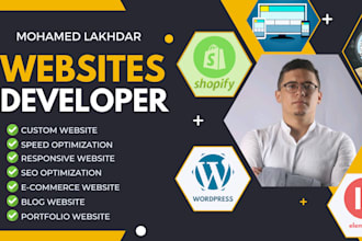 create a web site or blog with wordpress or shopify