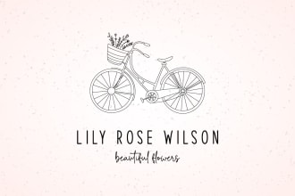 design beautiful hand drawn boho botanical floral feminine logo