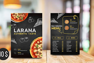 design modern and professional restaurant menu design