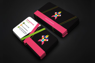 create modern stylish business card design in 24h