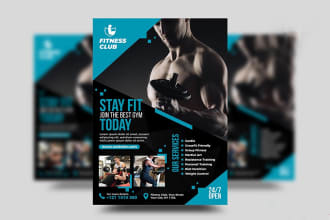 do fitness, volleyball basketball, football or gym flyers