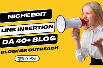 do top notch link insertion niche edit in 24hrs