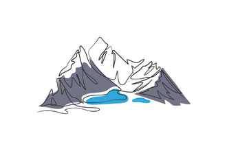 create one line art minimalist line art vector line art any landscape