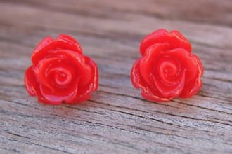 make you a chic pair of rose earrings