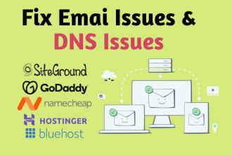 fix email and dns issues of godaddy, ms office, namecheap, g suite