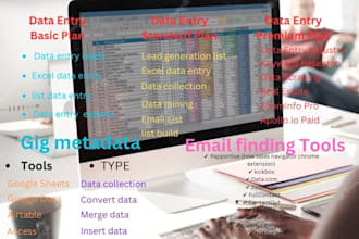 do data entry, excel data entry and data entry expert