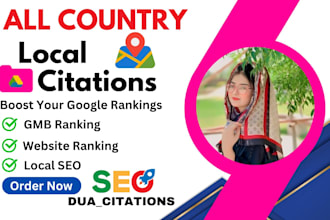 do USA, canada, UK, australian, germany, india, local citations SEO directrories