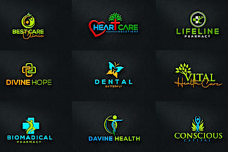 design medical healthcare dental pharmacy and business logo