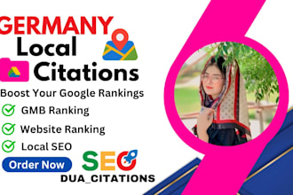 do 300 germany local citations and directory submissions for local SEO