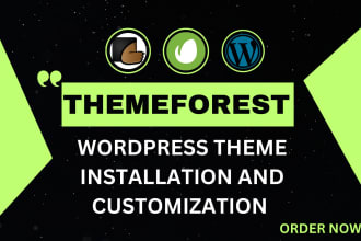 install and customise wordpress themes from themeforest