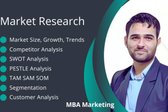 do market research, competitor analysis, swot, market size, business plan
