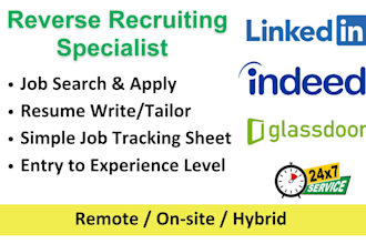 be your reverse recruiter, will search and apply jobs on your behalf